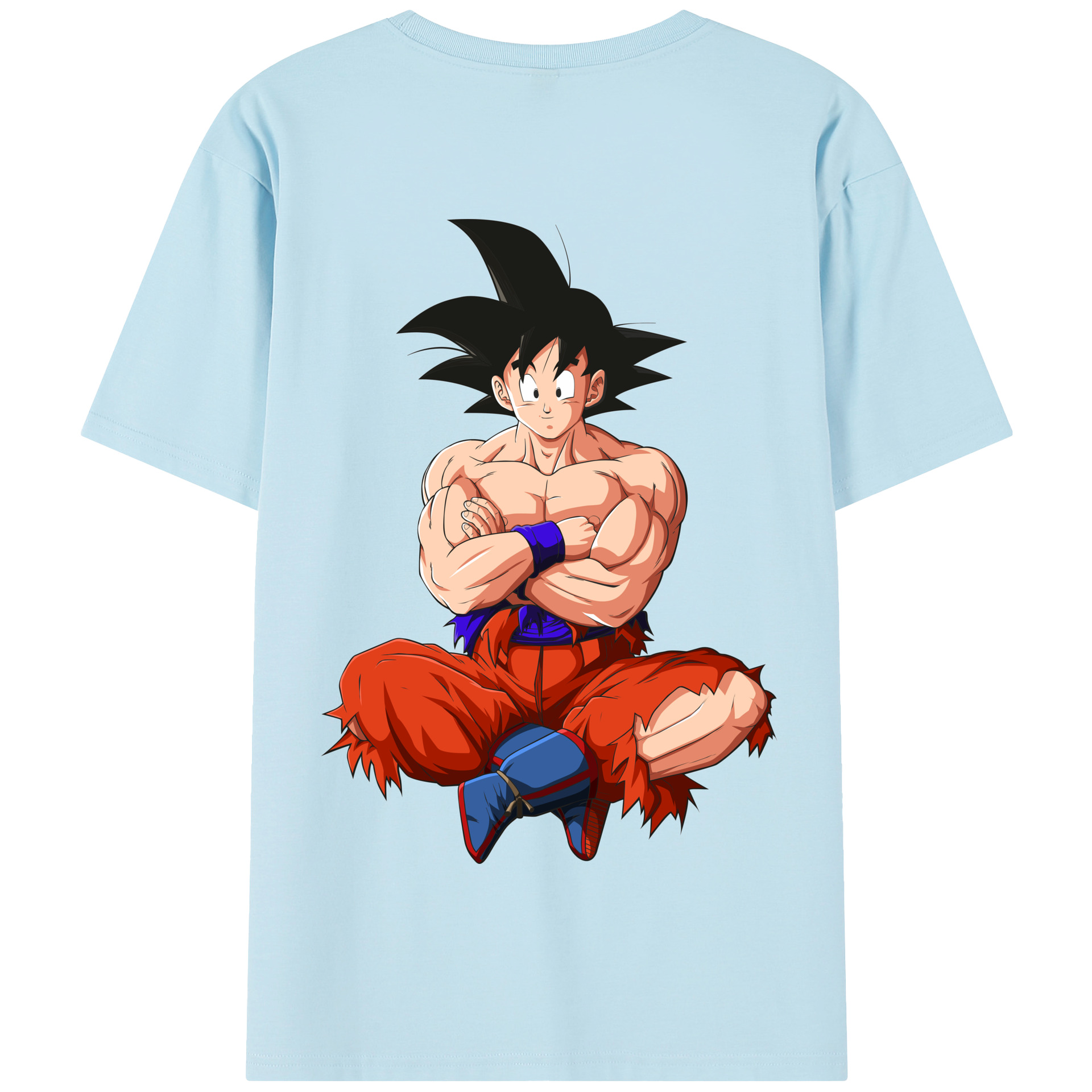 （画像用） ドラゴンボール 孫悟空（そん ごくう）Son Goku カカロット DRAGON BALL Kakarotto 綿100％半袖Tシャツ（背面プリント）